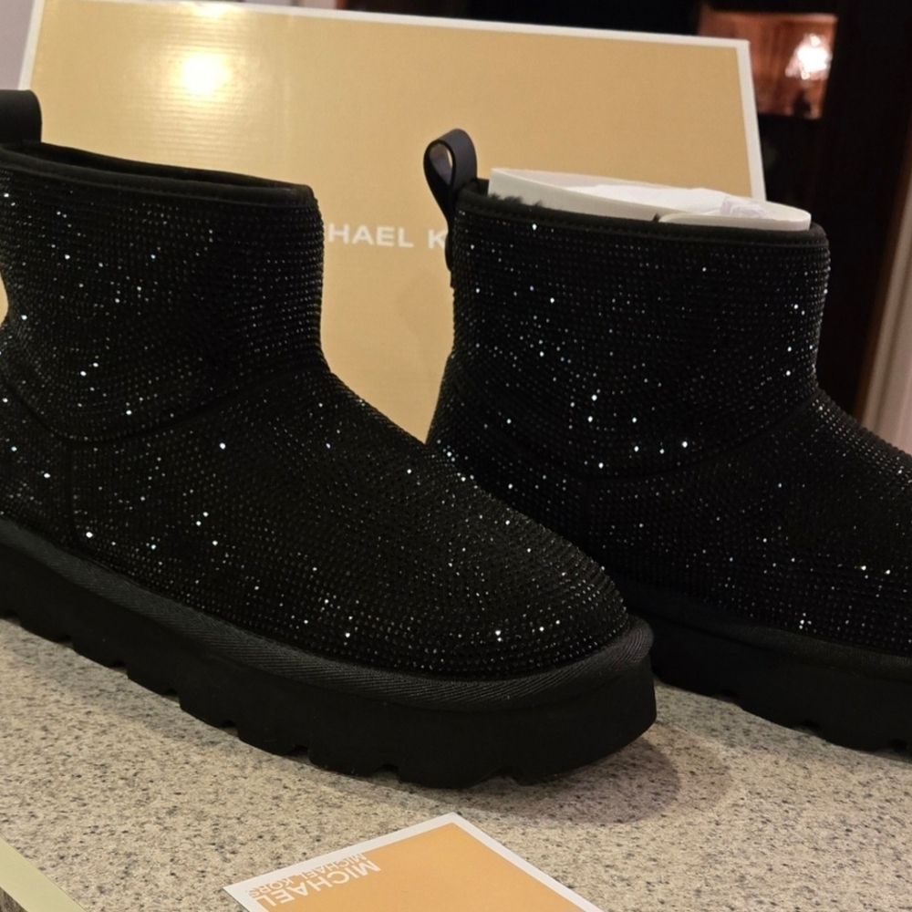 Michael Kors Black Sparkle Boots